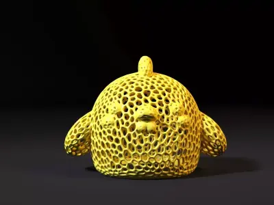 Chicken ball Voronoi 3D print model
