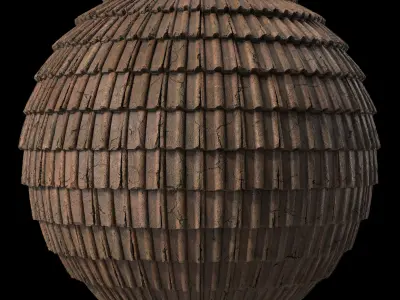 Roof Tile Materials 114- Concrete Roofing - Sbsar Seamless Pbr Texture