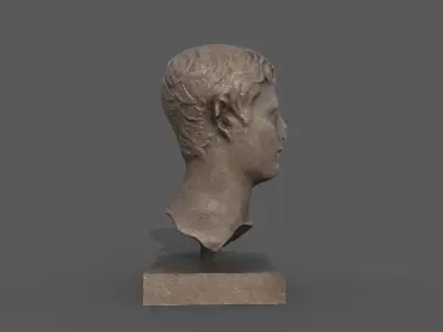 Bust of Drusus Low-poly 3D model