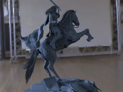 Generals Charge Horse and General 3D model