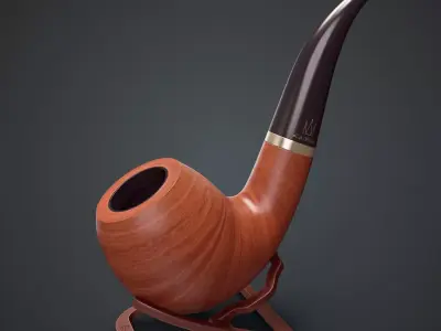 Smoking Pipe Interior Decoration Element Low-poly 3D model