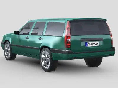 Volvo 850 wagon 1997 Low-poly 3D model