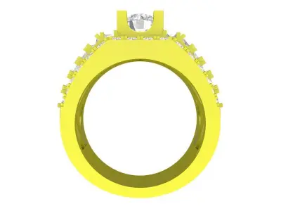 A7763 Korean Style Diamond Men Ring 3D Model 3D print model