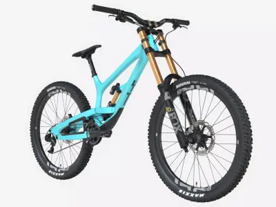 YT Tues Realistic Downhill DH Mountain Bike Textured High Poly Free 3D model