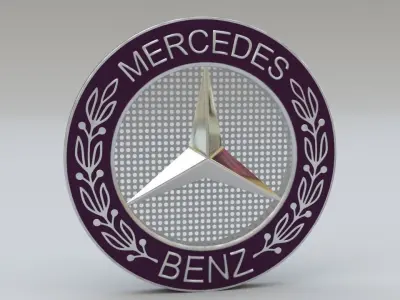 Mercedes logo set 3D model