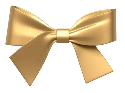 Christmas Bow Ribbon 83 Low-poly 3D model