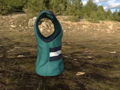 Male TankTop Low-poly 3D model