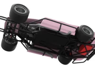 Vintage Asphalt Modified stock car V3 Scale 1 to 25 3D print model