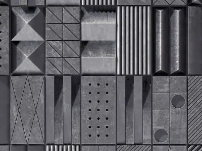 Lithea Maioliche di pietra 3d wall tiles n1 3D model