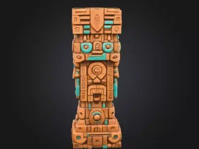 Monolithic Mosaic Low-poly 3D model