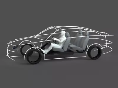 CAD ergonomic car template model MCAR1P1D0V2 3D model