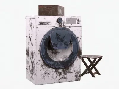 abandond laundry decoration 3D model