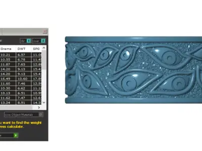 many eyes Ring 3D print model