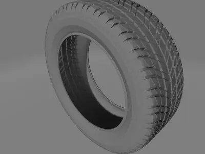 Hi Res Car Performance Tyre Low-poly 3D model