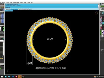 Luxury Pave Eternity Band Ring 3D Model 4532 3D print model