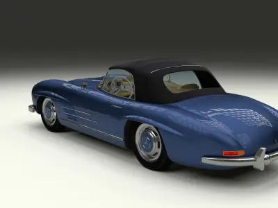 Mercedes 300SL Roadster Top HDRI 3D model