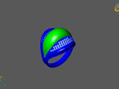 Women Ring 3D print model 19