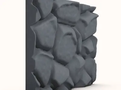 Dense Shale Partition Asset 3D model