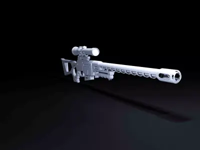 sniper rifle 3D print model