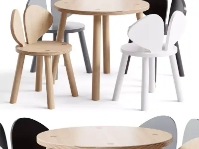Oak chair Low-poly 3D model