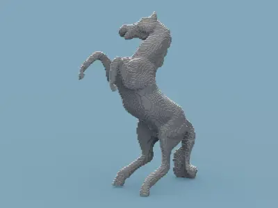Voxel Horse 3D model