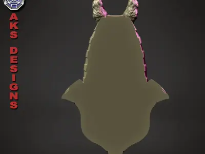 Egyptian Anubis v1 Bas relief 3D print model