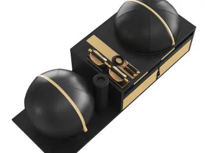 PENT luxury fitness equipment part 1 Black 3D model