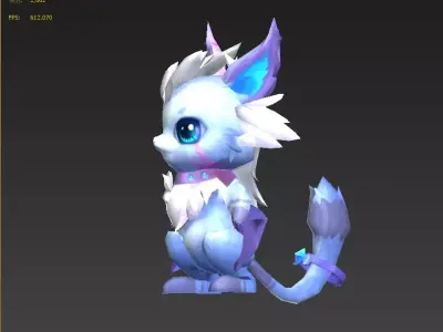flying squirrel Low-poly 3D model