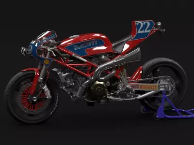  Ducati Monster 1000 Custom Bike 3D model