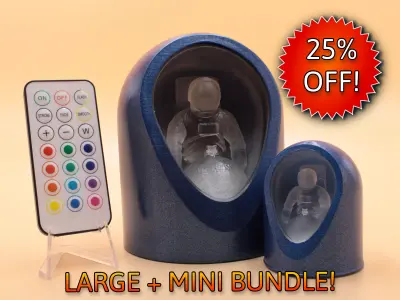 Astronaut in the Void Bundle - LED Light Up Diorama 3D print model