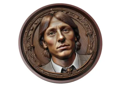 Luka Modric Footballer Medallion 3D print model
