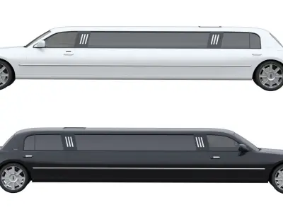 Lincoln Town Car limousine 3D model