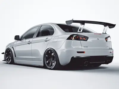 Mitsubishi lancer evolution X tuning 3D model