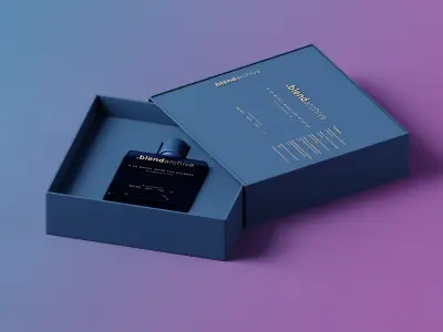 Luxury Perfume with Box 3D Model Low-poly 3D model