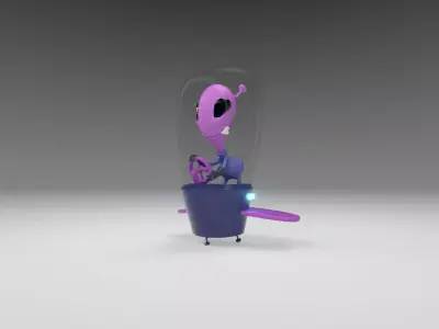 Space Ship Low-poly 3D model