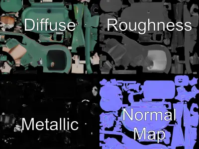 Industrial Drill Press Model Pack for D Rendering and Game De... Low-poly 3D model