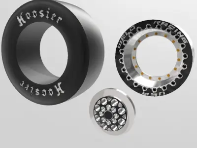 MAGNUM IMPORT WELD WHEELS AND HOOSIERS FOR SCALE AUTOS 3D print model