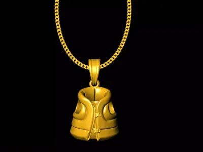 Life jacket pendant charms - one inch pendant 3D print model