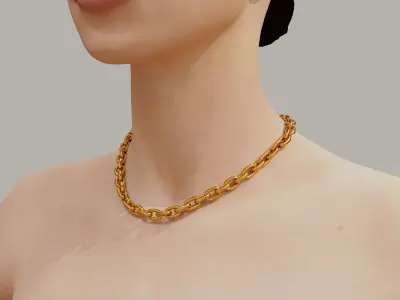 Chain set Low-poly 3D model
