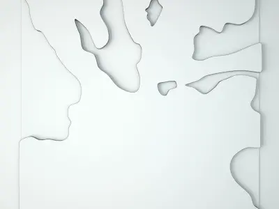 Organic Teak Root Mirror 3D model