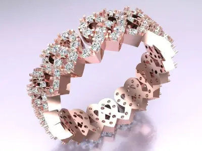 Diamond Ring - Womens Rings - N311859 3D print model