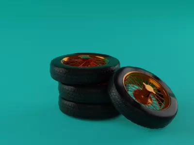 Hispano Suiza H6C tulipwood Tire 3D model