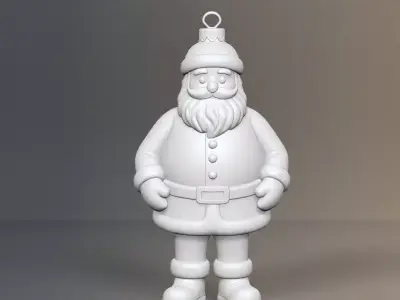 santa ornament 3D print model