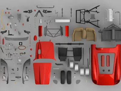 Ferrari 625 TRC Spider - Car Kit - 0680 MDTR 3D print model