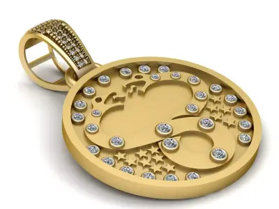  Infinity Star Pendant Luxury 3D Printable Model 3D print model