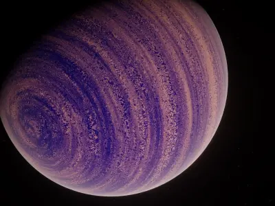 Planet Space Gas Giant Ready to game  Free low-poly 3D model