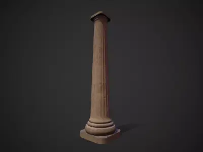 Column old Low-poly 3D model