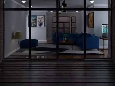 Interior Living Room - 02 3D model