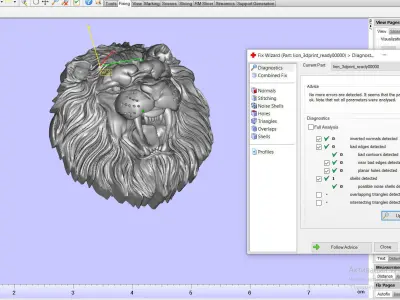 Lion relief for pendant or wall 3D print model