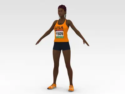Athlete Runner  3D model